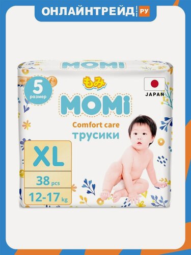 Изображение товара Подгузники-трусики Momi Comfort Care XL (12-17 кг) 38 шт