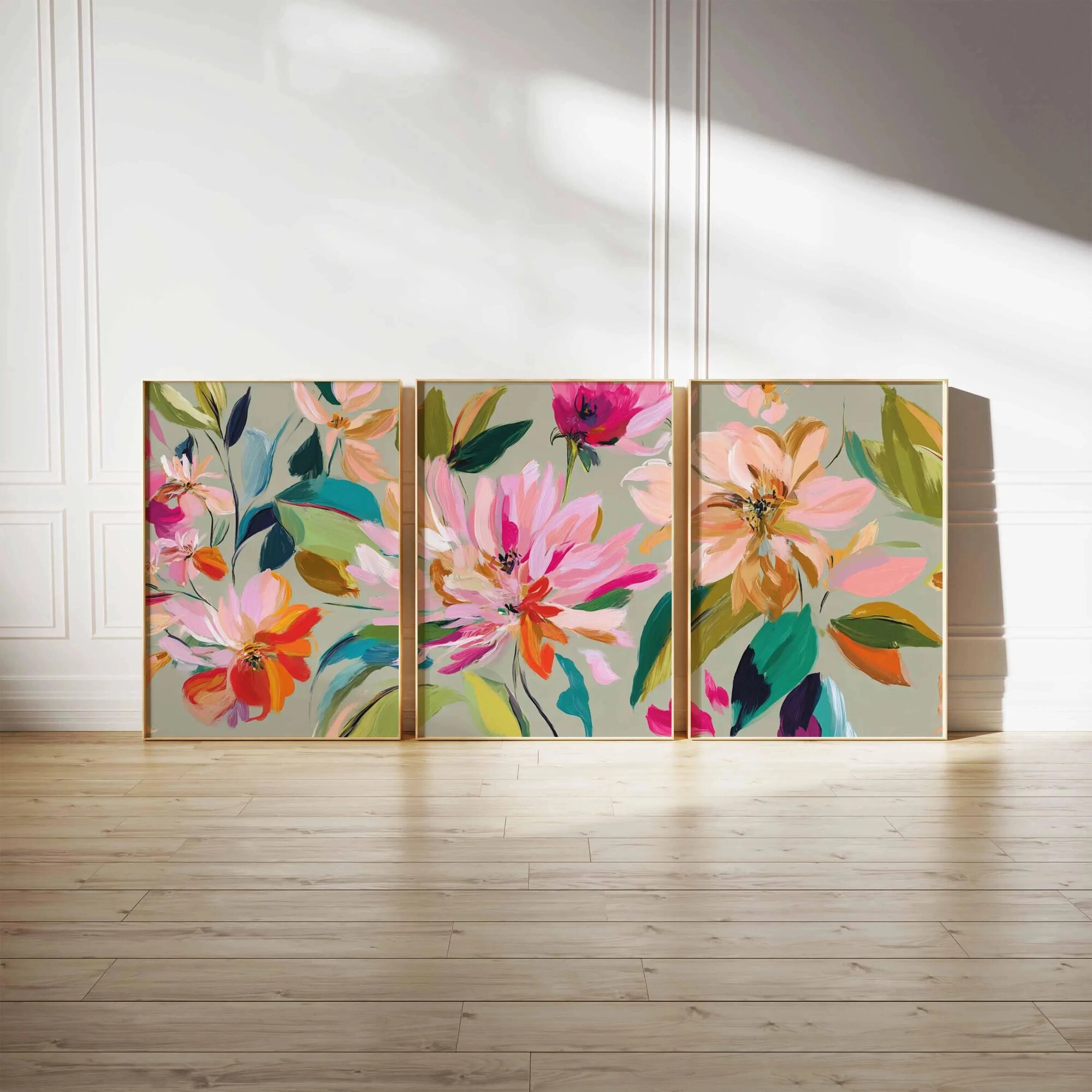 Набор из 3 постеров "Цветы" 40x60см Unframe