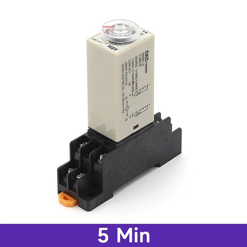 Реле времени H3Y-2 220В, DC24V, 0-5M