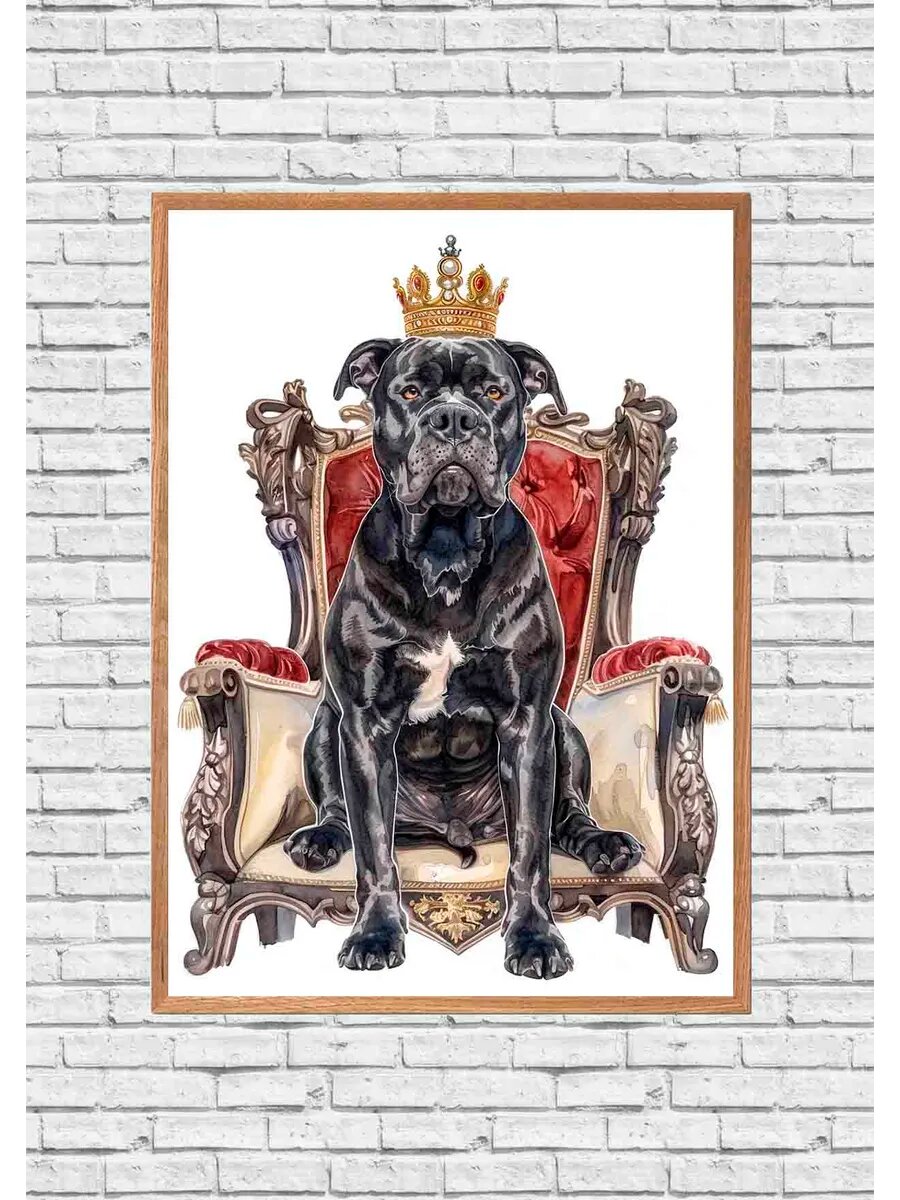 Собака Кане Корсо Английский король 2, Плакат 30x42см