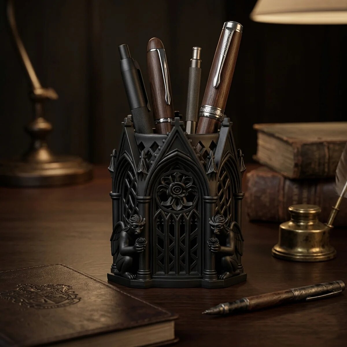 Подставка для ручек Gothic Angel 3D Print