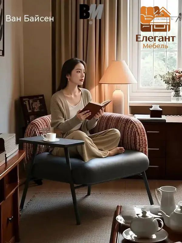 Кушетка, механизм Нераскладной, 80х60х74 см, черный, темно-зеленый