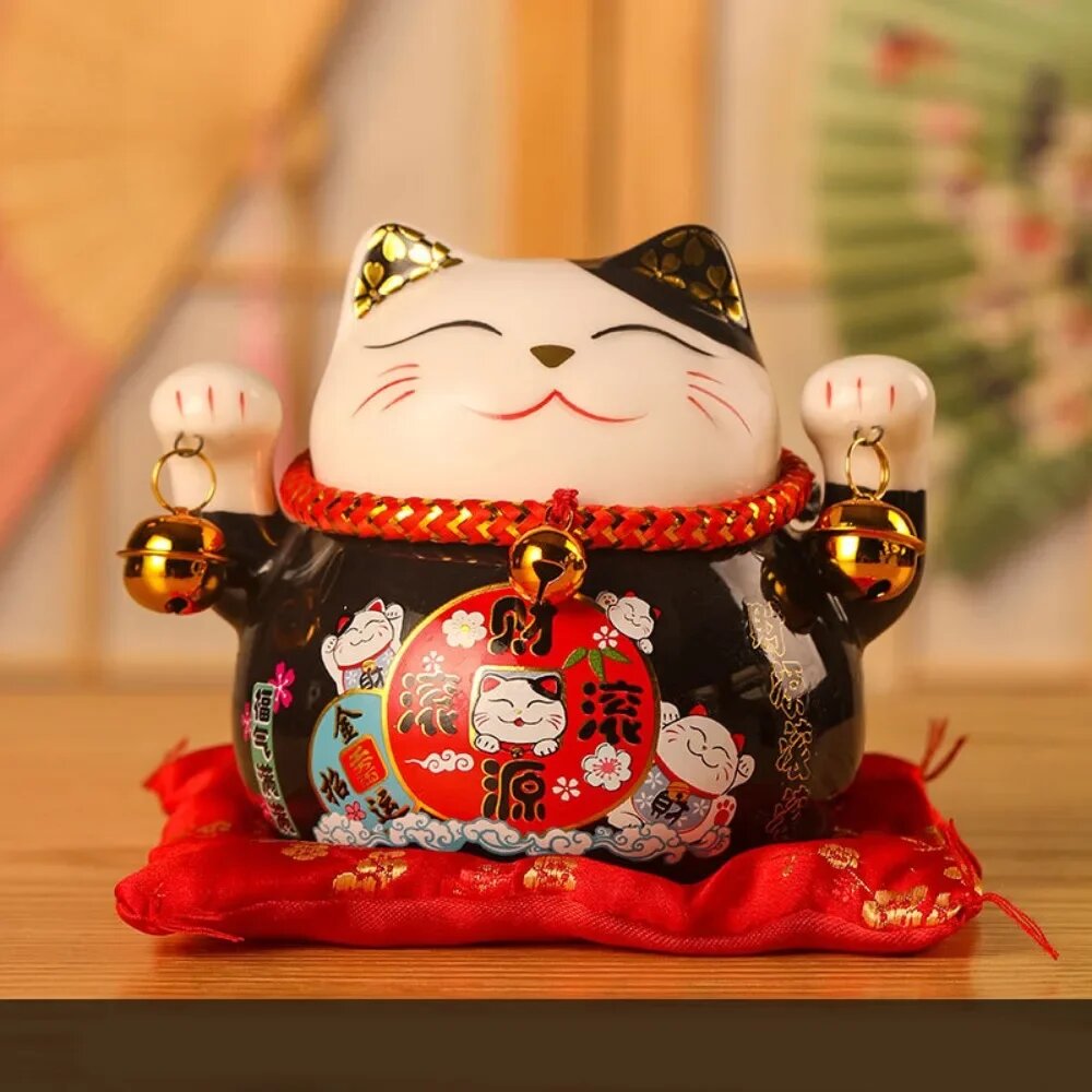 Керамическая статуэтка кота удачи Lucky Cat G