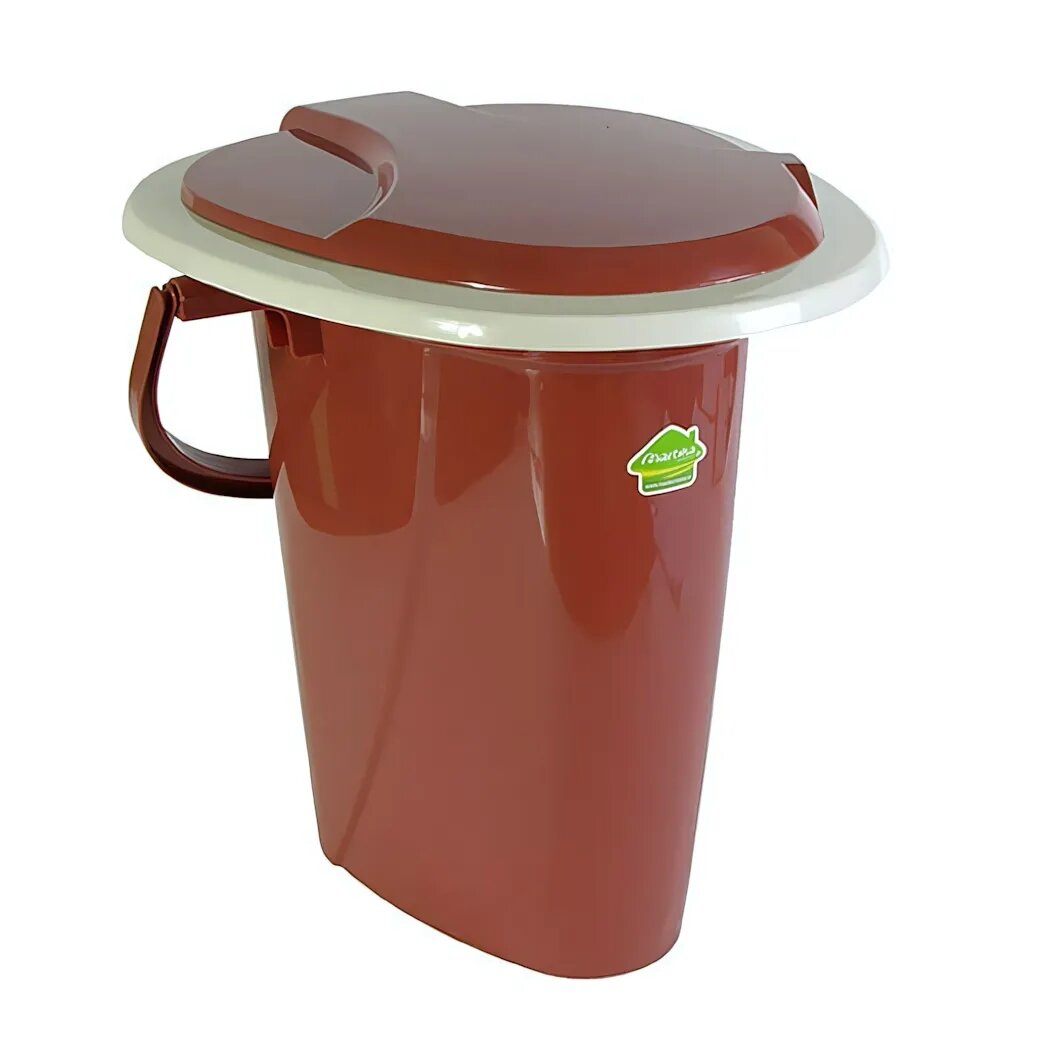 Туалет ведро 16л  Адис   терракот  удобное для дачи и пожилых