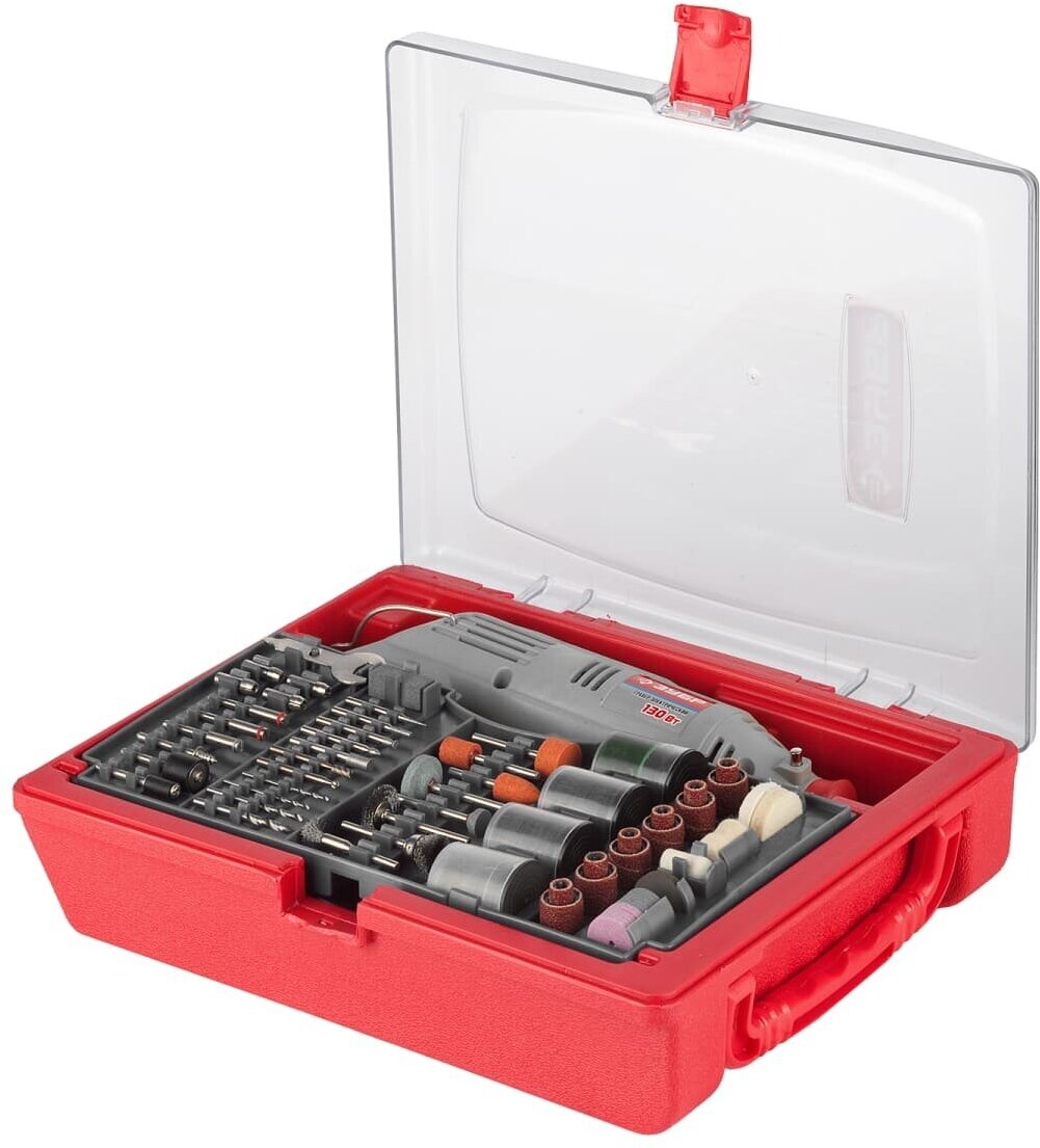 Гравер Зубр ЗГ-130ЭК H176 (мощность 130 Вт 176 предметов кейс)