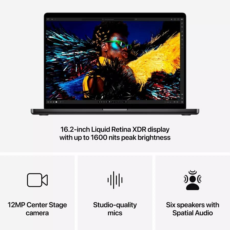 Ноутбук Apple Macbook Pro M4 Pro 24GB/512 GB, процессор 14 ядер, Space Black — фото 1