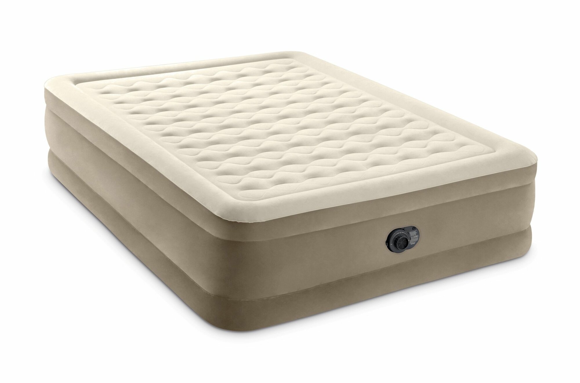 Надувная кровать 203х152х46 см Intex Ultra Plush 64428 (бежевый встроенный электронный насос/сумка/ремкомплект)