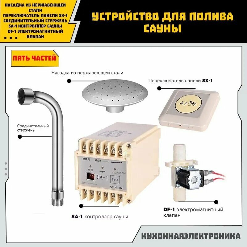 Автоматический регулятор распыления в сауне/Насадка из нержавеющей стали/прессовая посадка