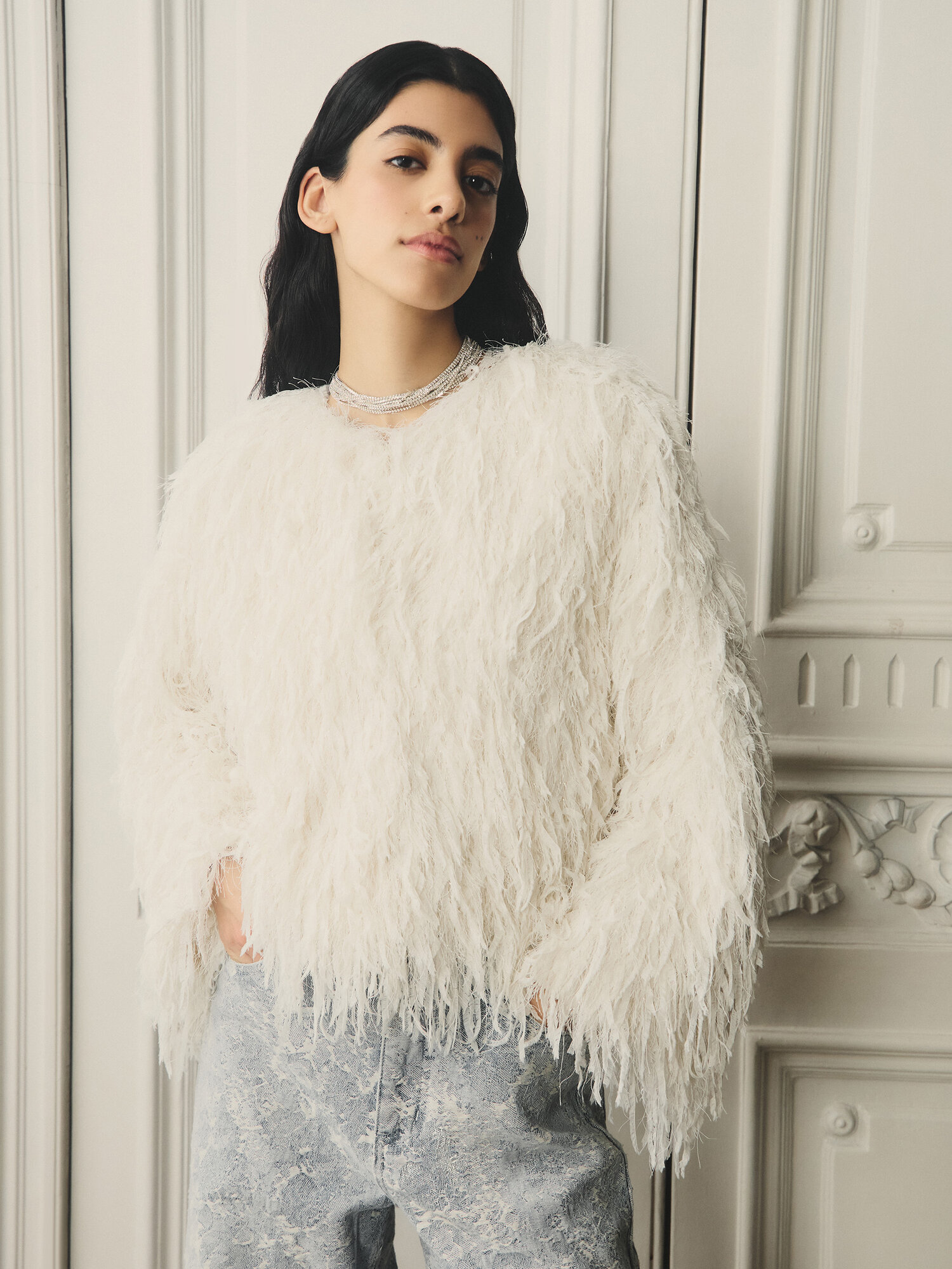 Пиджак Zarina, размер S (RU 44), ваниль