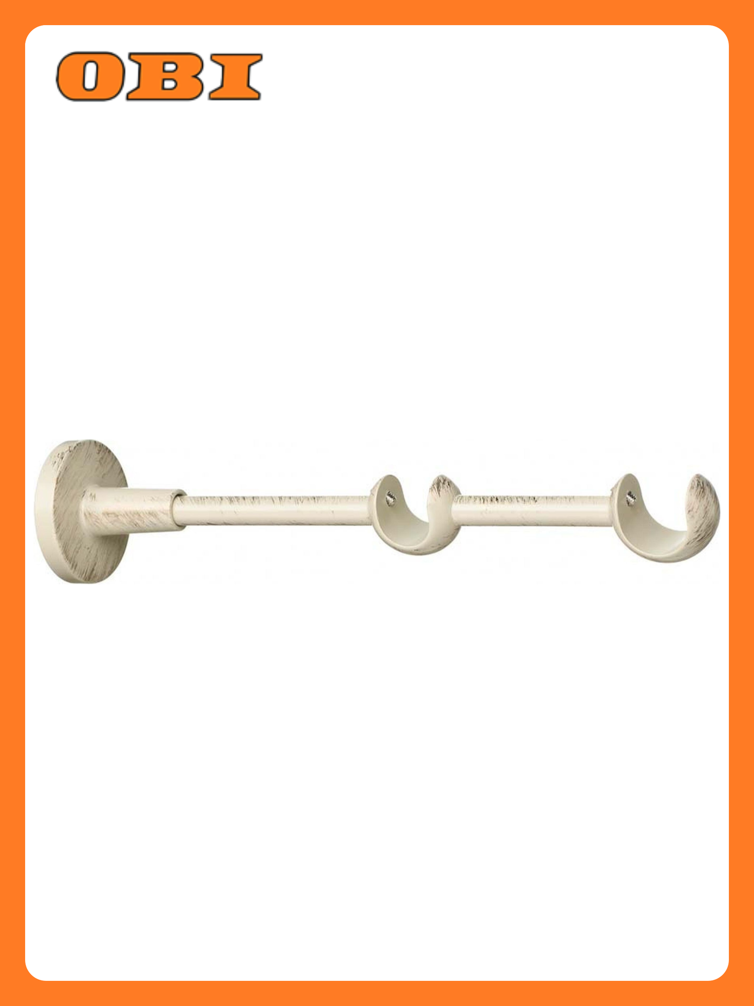 Держатель для карниза двухрядный HomeAccess алюминиевый белый 20 см d16 мм 1 шт