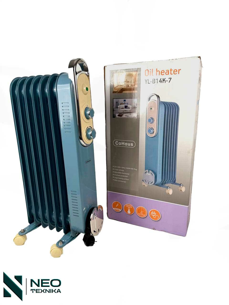 Электрический обогреватель CoHaus "Oil Heater", управление механическое