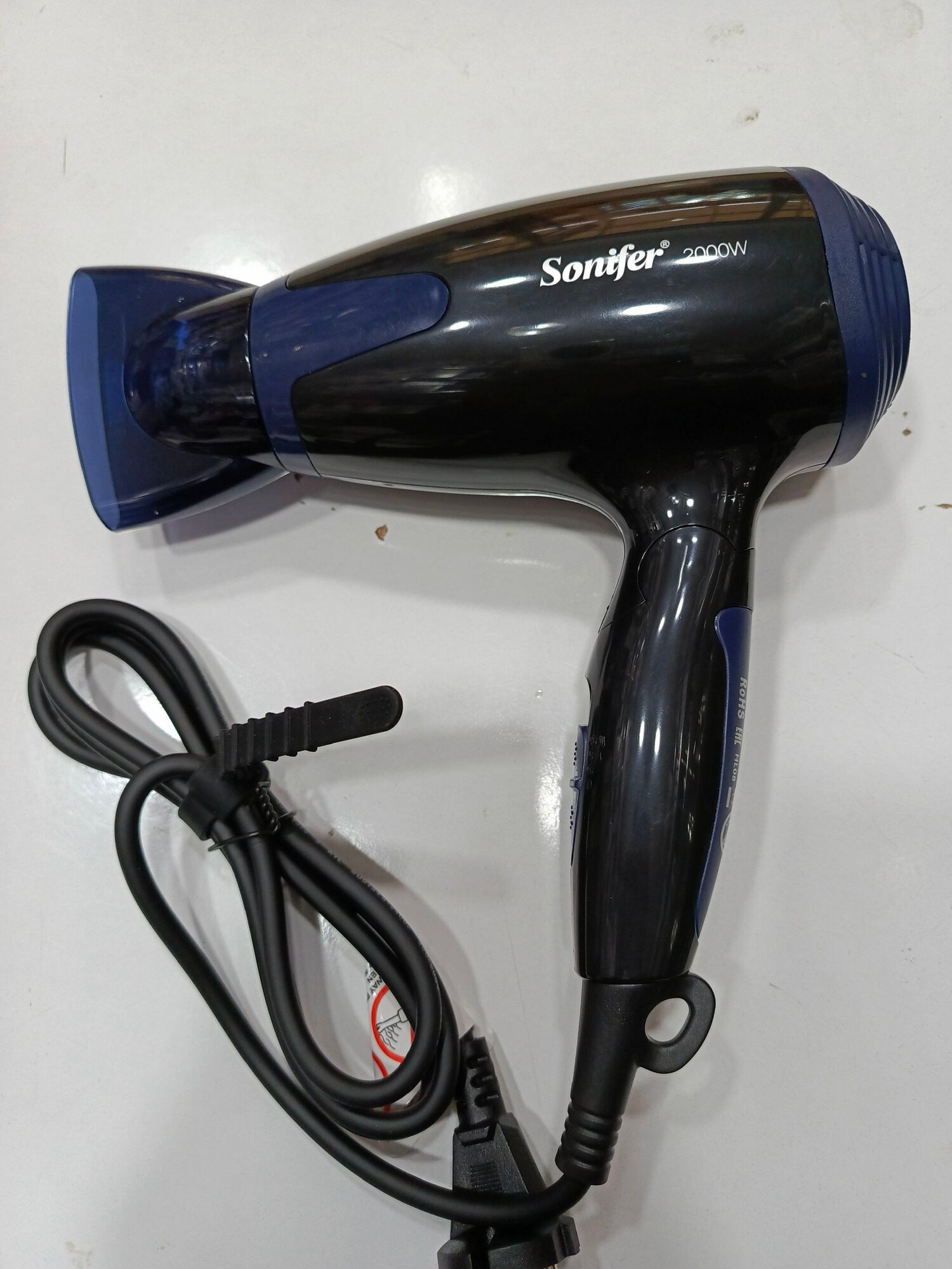 Фен для укладки и сушки волос Sonifer 9694 D/C складной, компактный 2000Вт