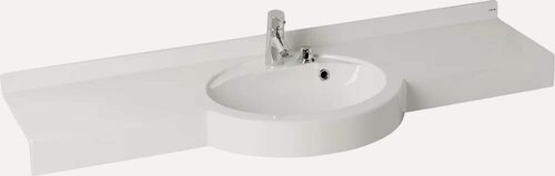 Изображение товара Мебельная раковина AQUATON Отель 150 подвесная, из искусственного мрамора, белая, раковина для ванной, прямоугольная