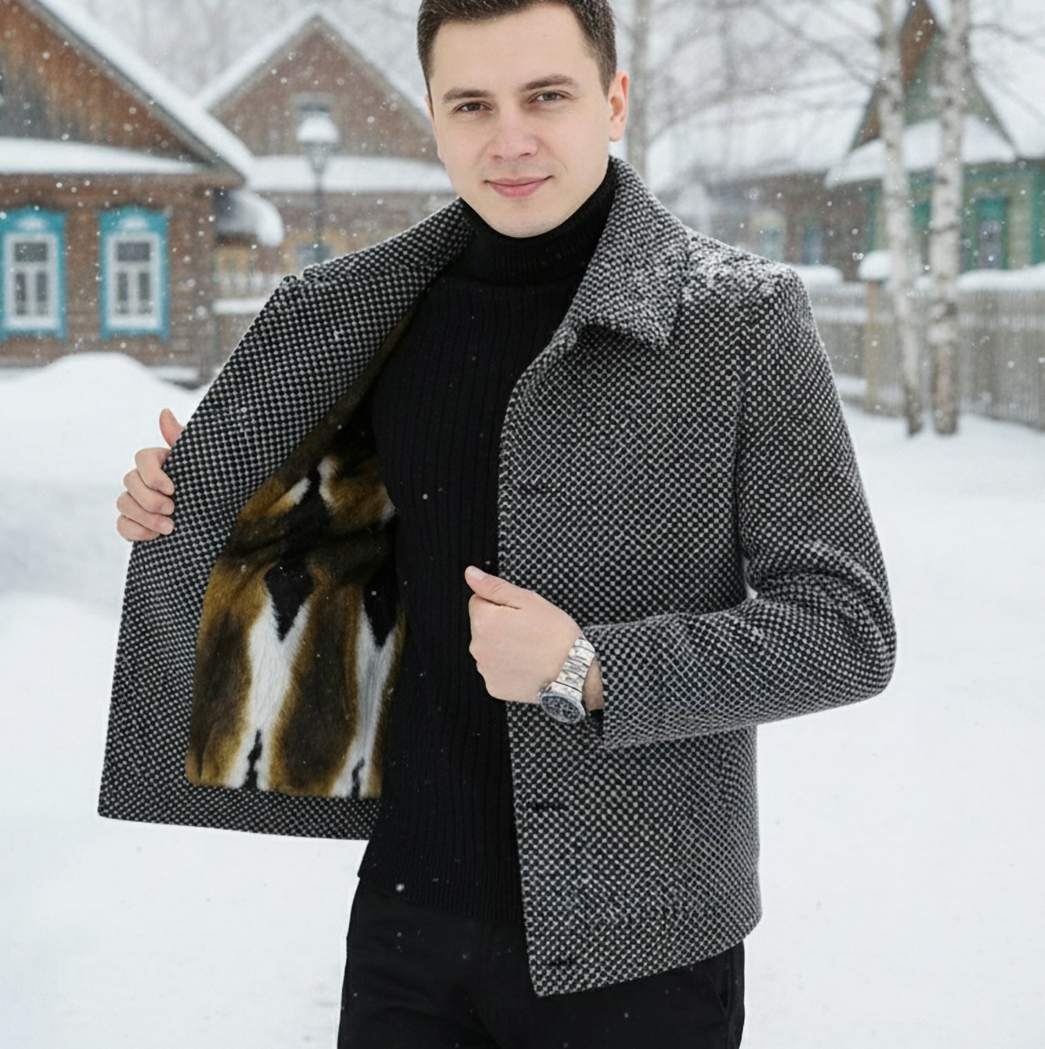 Пальто, размер 56, серый — фото 1