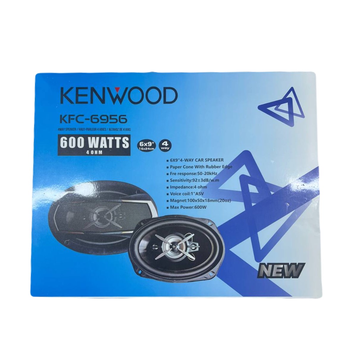 Kenwood KFC-6956 — автомобильные колонки 6×9", 4-полосные, 600 Вт