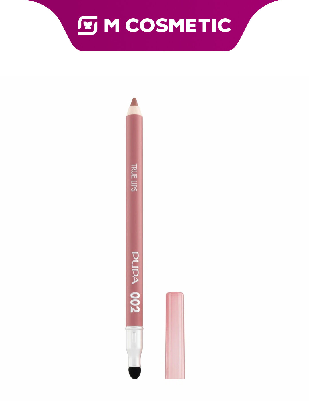 Карандаш для губ Pupa True Lips 002, нюдовый, стойкий, 1.2 г