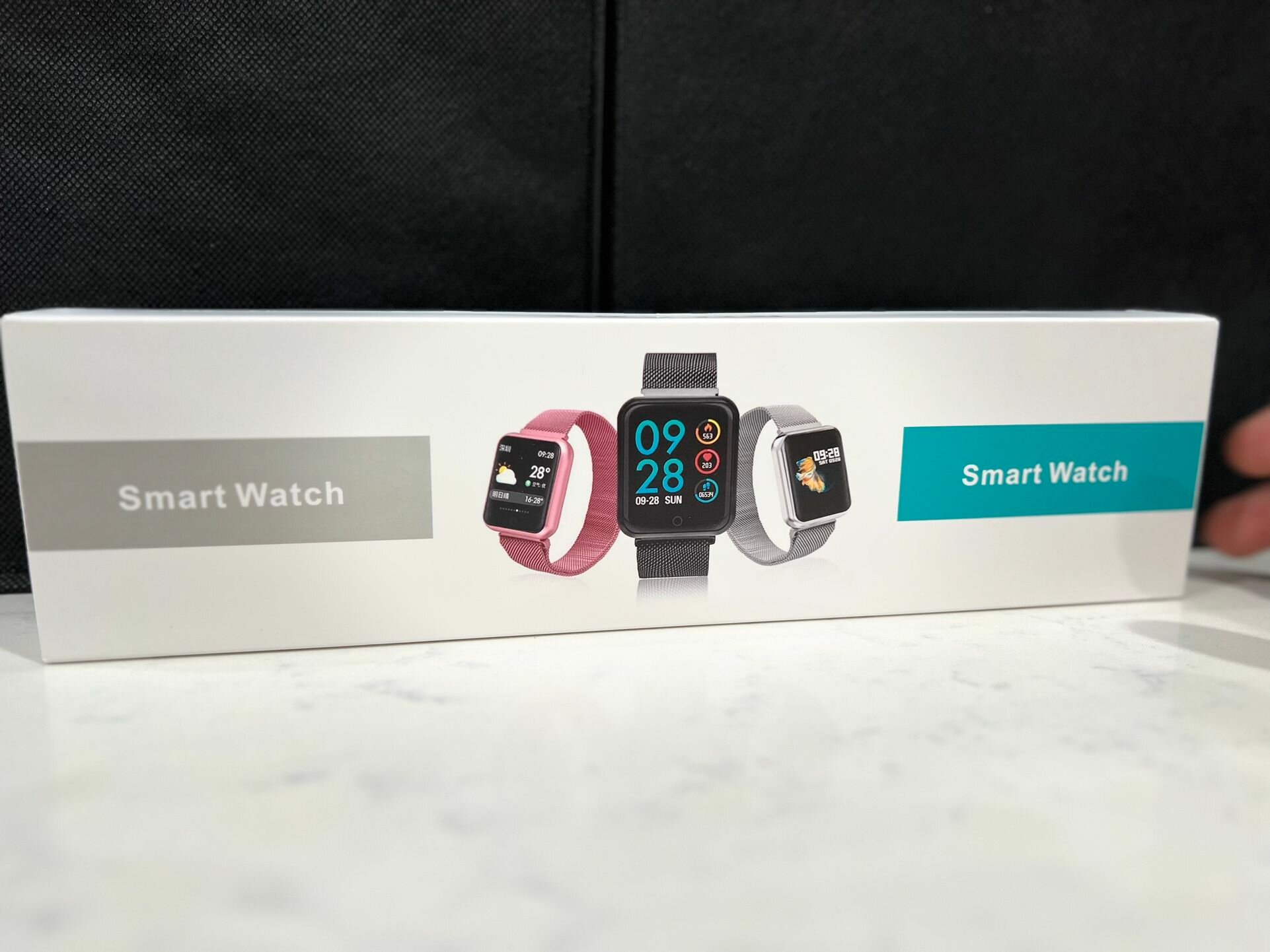 Умные часы, совместимые с Android и iOS, мониторинг сердечного ритма, различные варианты дизайна. (black)