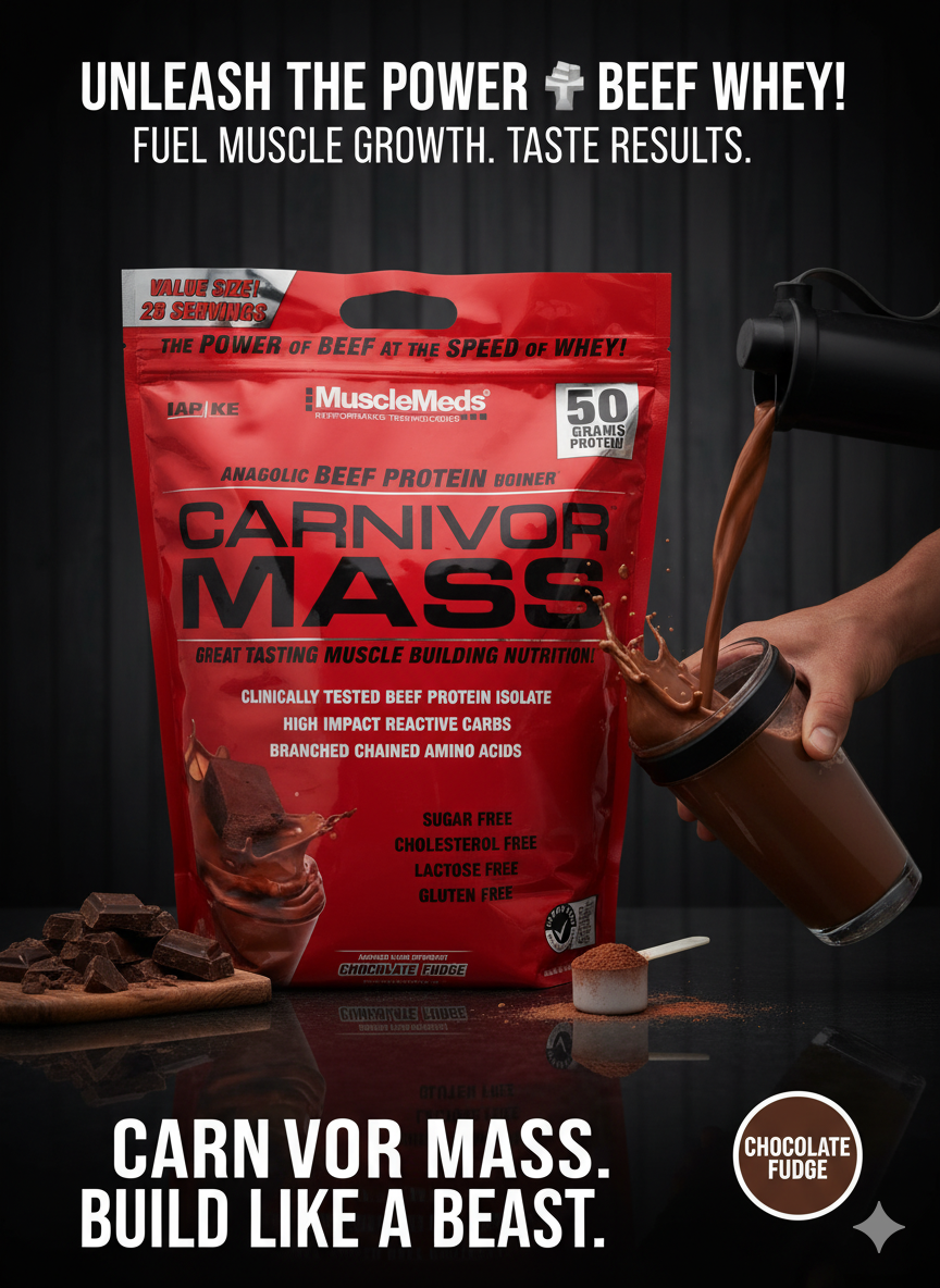 Muscle Meds Carnivor Beef Mass 4.7 kg, говяжий, вкус Шоколад, 4,7кг