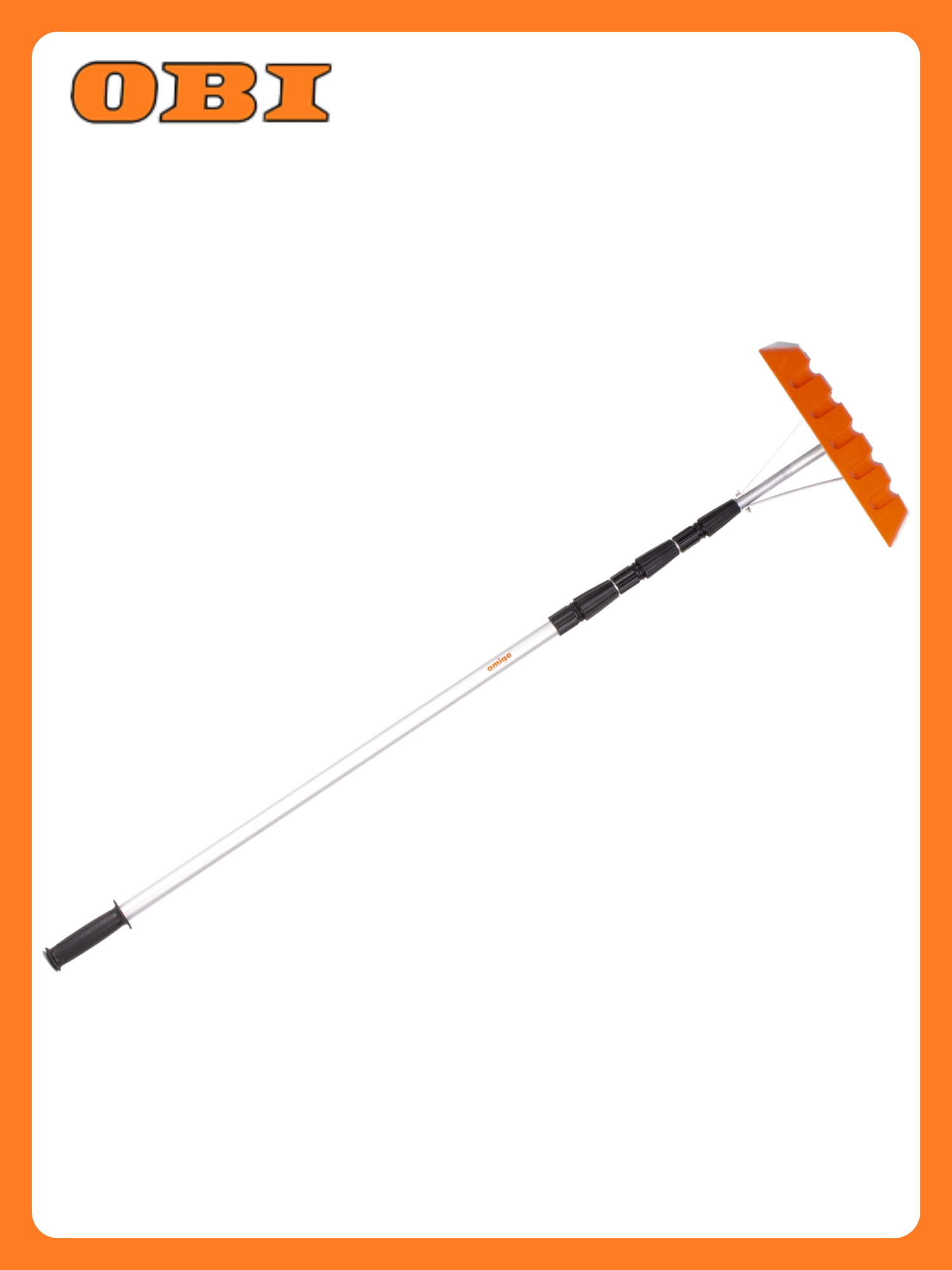 Скребок для удаления снега с крыш AMIGO 78902  Длина 480 см  пластик ковш 45см 