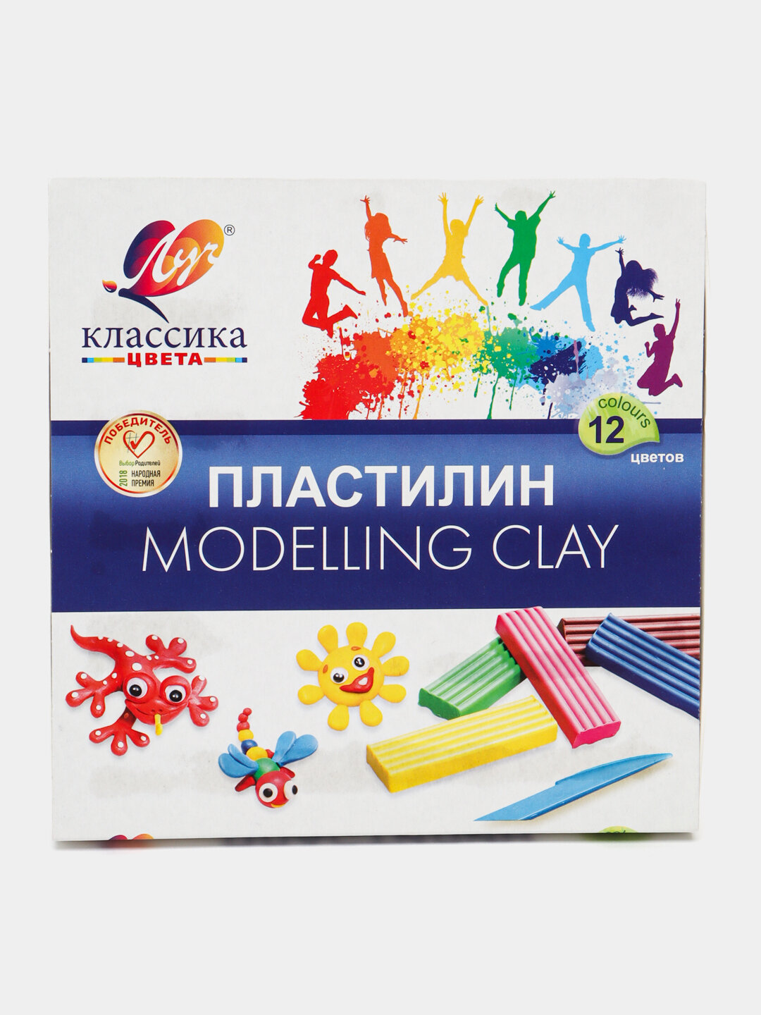 Пластилин для детей «Классика» для моделирования и творчества, безопасный, 12 цветов