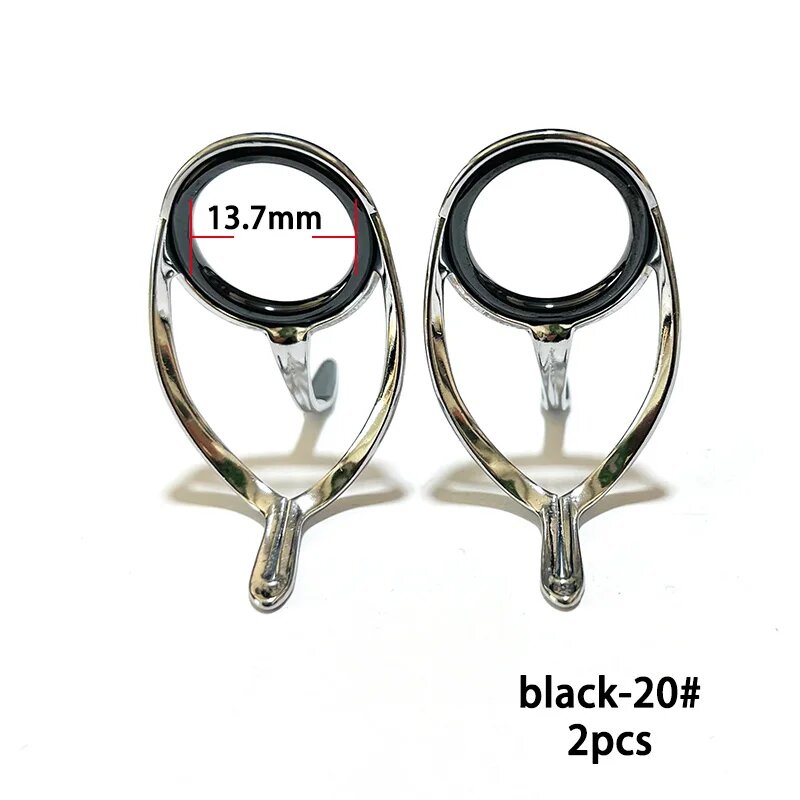 Кольца-катушкодержатели для удочки, black-20#, 13.7mm, 2шт