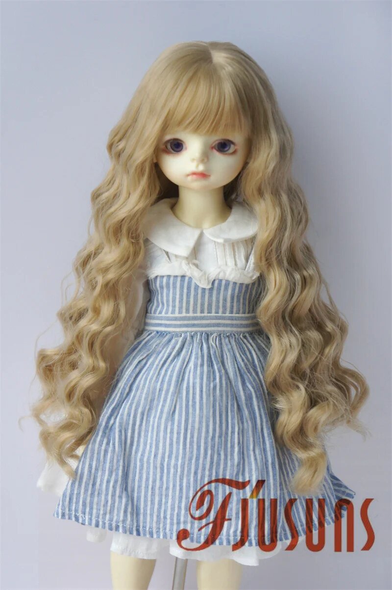 Парик для кукол Fjusuns JD853 волнистый 1/3 Flax Blonde SN34, 9-10inch 23-25cm