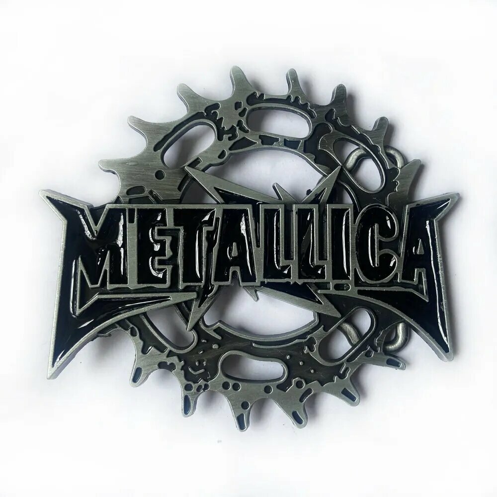 Ковбойская пряжка для ремня с музыкальная группа "Metallica" бляха от ремня мужская 40мм