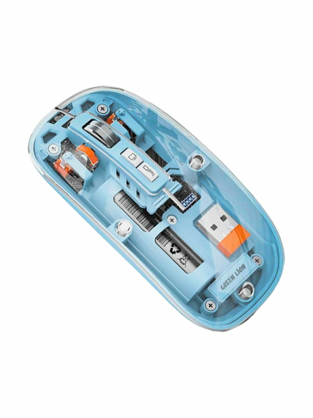 Мышь беспроводная Transparent Mouse 2 NU-M80, Bluetooth, USB Type-C, 2400 dpi — фото 1