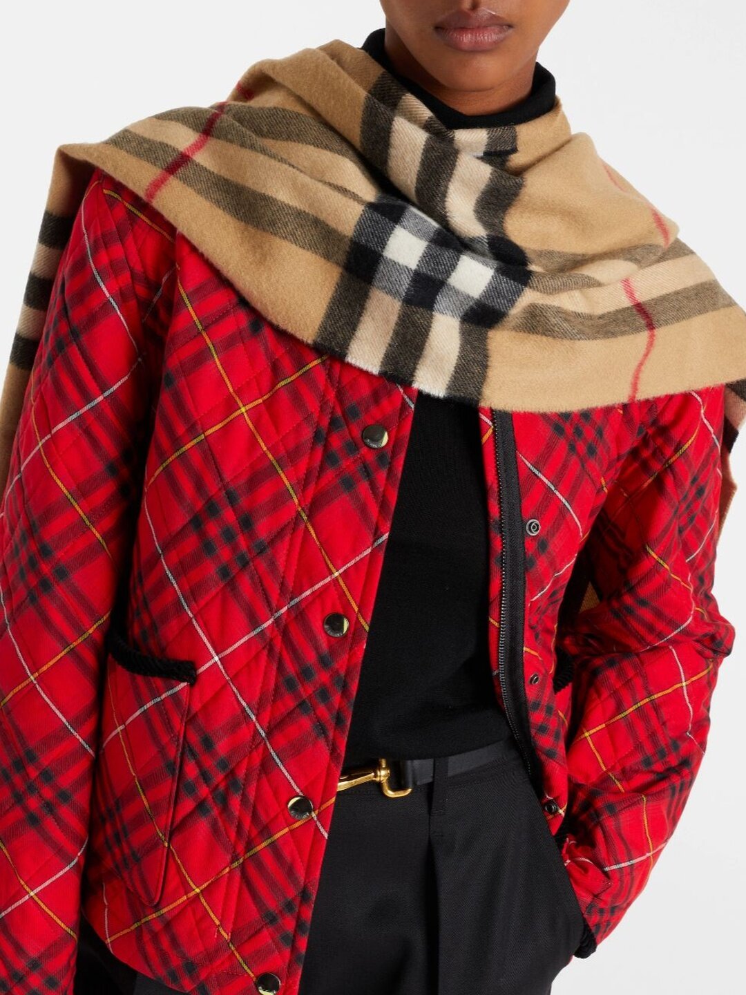 Шарф BURBERRY burberry,150х20 см, 150*20, темно-синий — фото 1