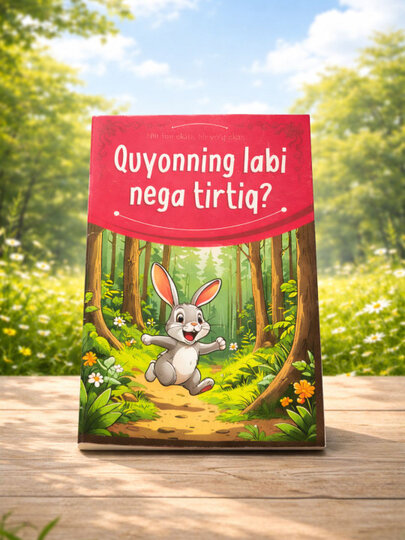 Книга, Куённинг лаби нега тиртик, сказка, на узбекском, латиница, 32 стр