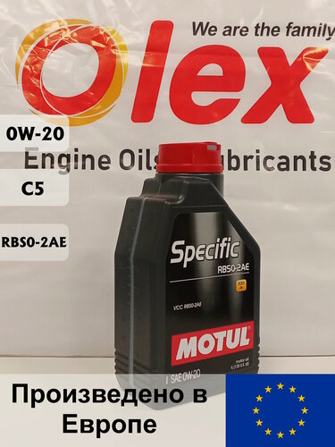 Изображение товара Масло мотор MOTUL SPECIFIC RBS0-2AE 0W-20 C5 (1л) 106044 (Европейский)