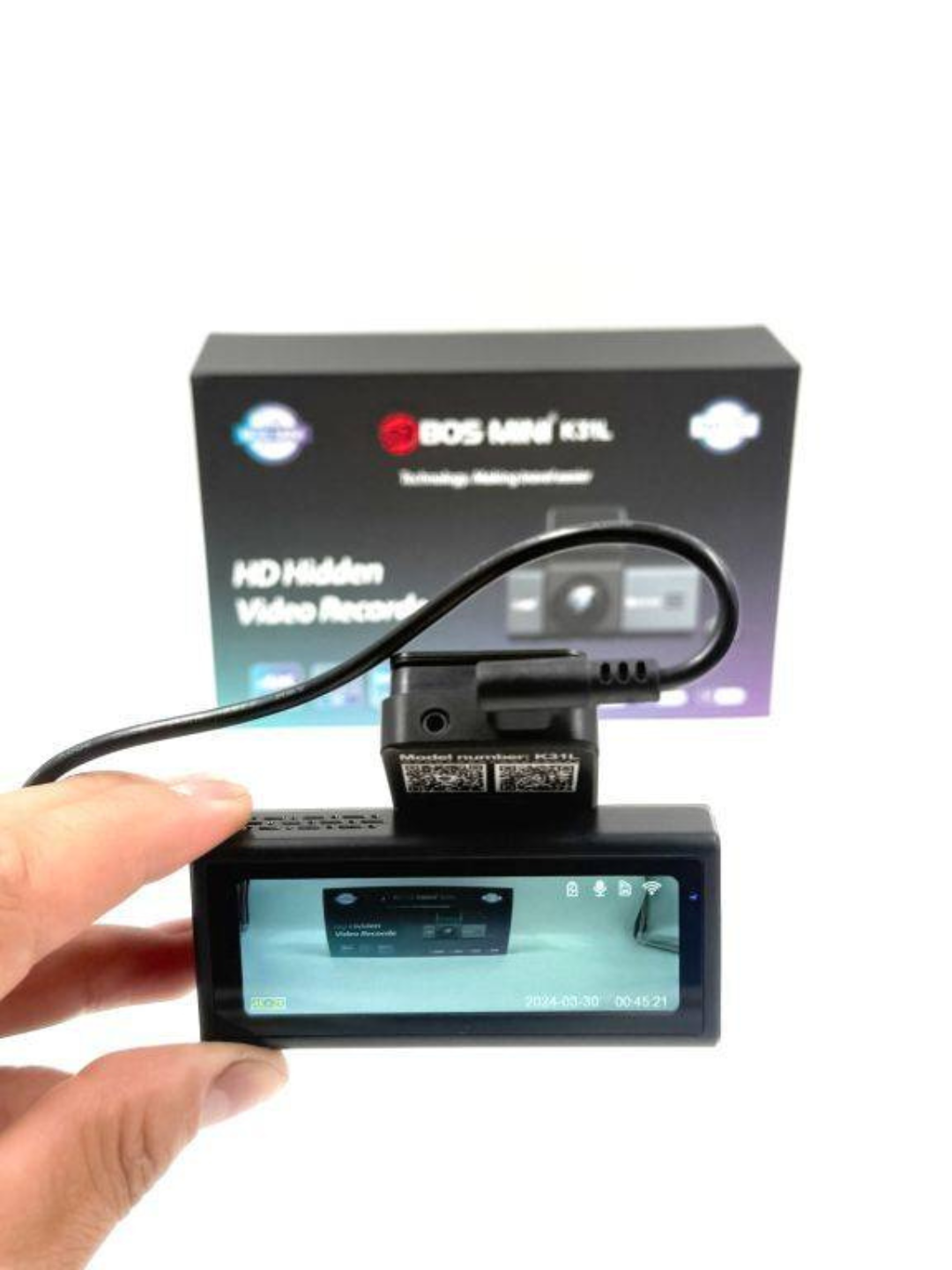 Видеорегистратор BOS-MINI K31L, с двумя камерами, 4К, ADAS, Wi-Fi — фото 1