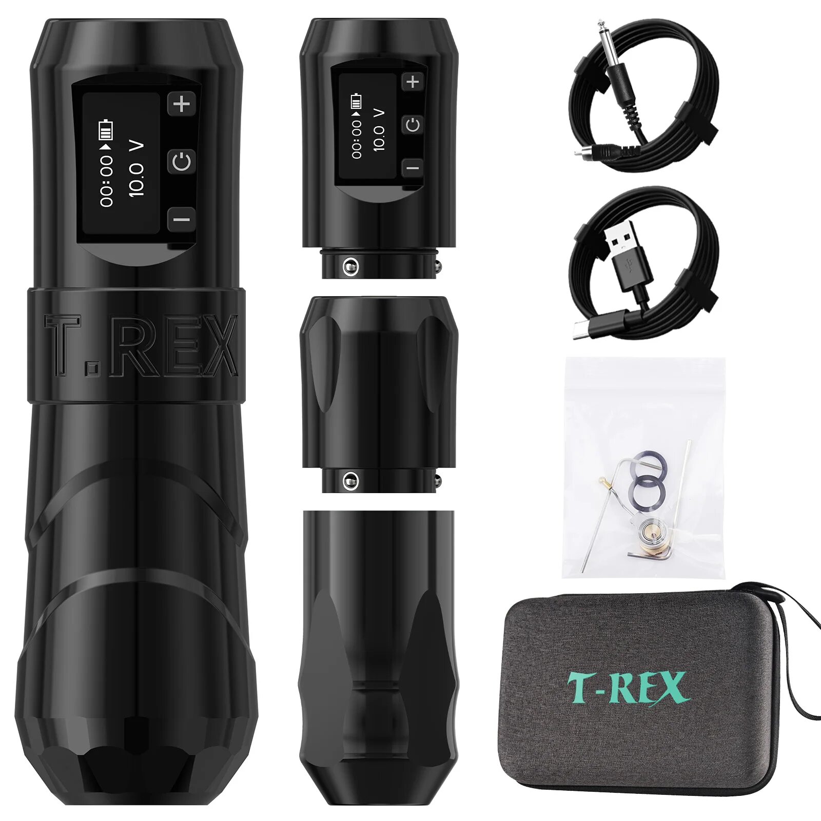 T-Rex Беспроводная тату-машина Black dual battery