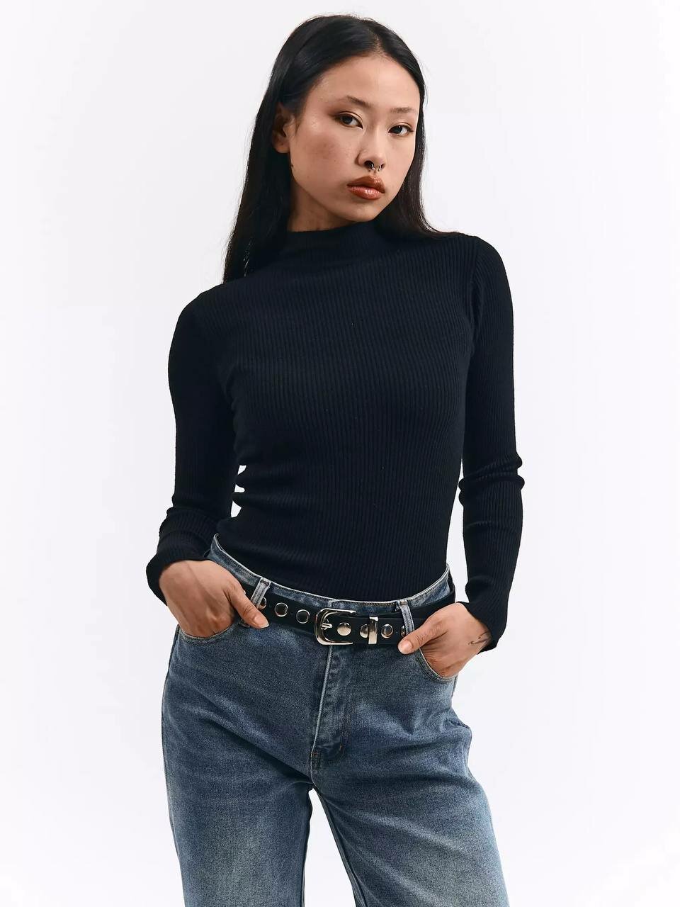 Водолазка , размер OneSize, черный — фото 1