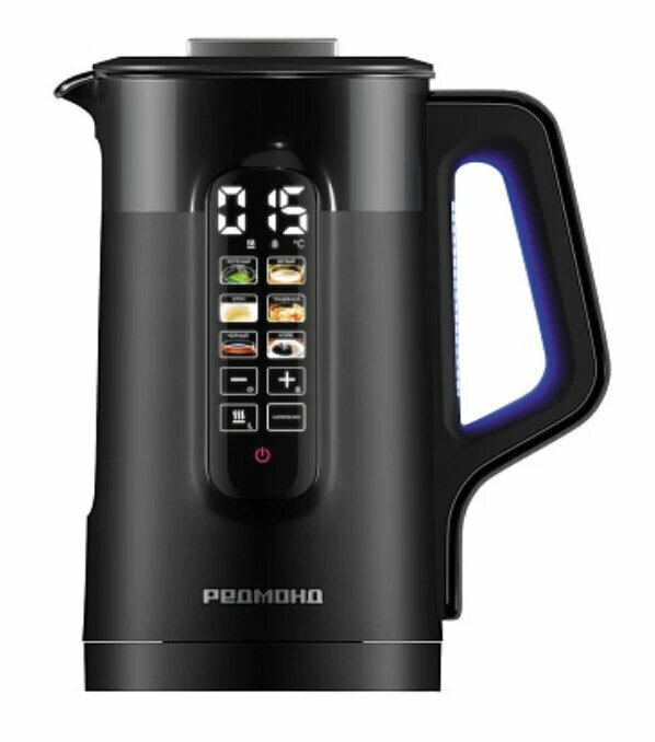 Электрочайник "Редмонд" KG225, черный, стекло, 6 программ заваривания
