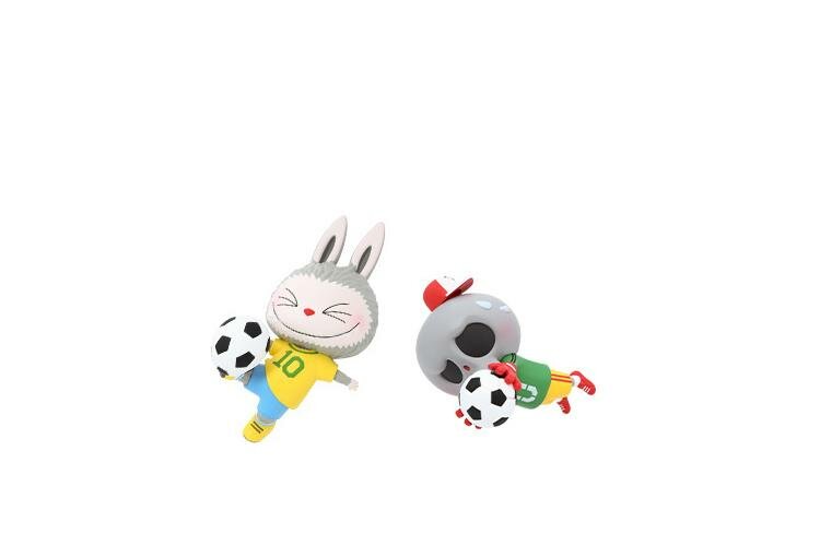 Игрушка унисекс POP MART LABUBU Спортивная коллекция Mystery Boxes, Confirmed-Soccer Ball+Goalkeeper (Open)