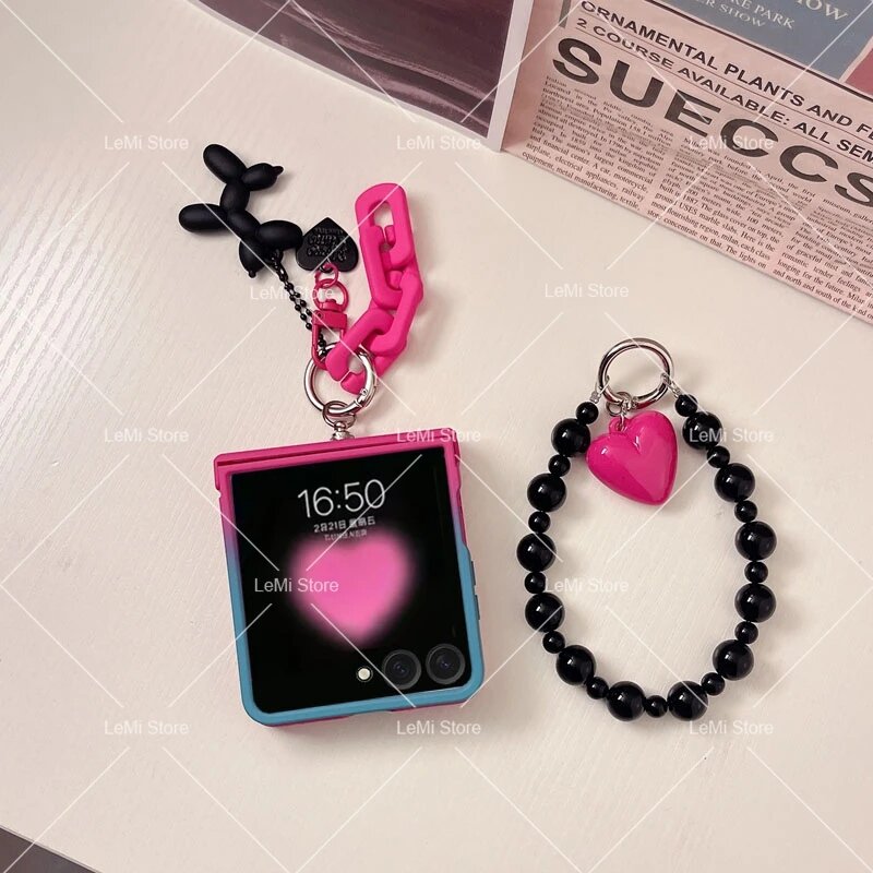 Чехол для Samsung Galaxy Z Flip 4 5 6 7, Motorola Razr, RoseBlue-3