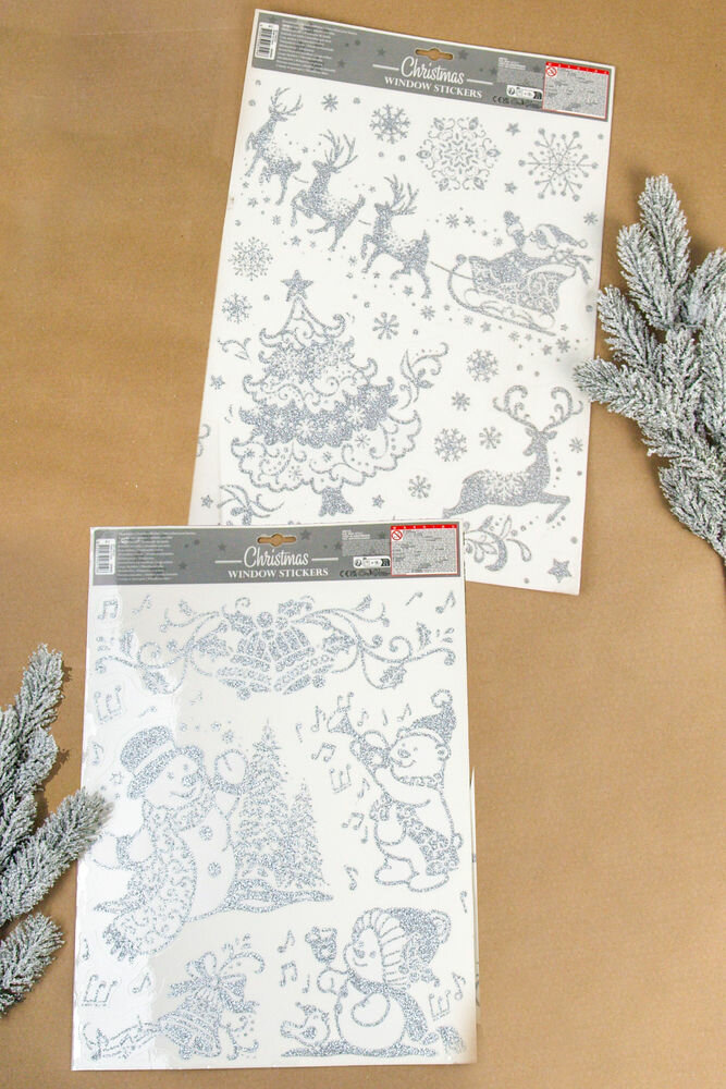 Набор декоративных наклеек для окон морозная сказка, 42х30 см, 2 шт, Koopman International BCC700370-набор
