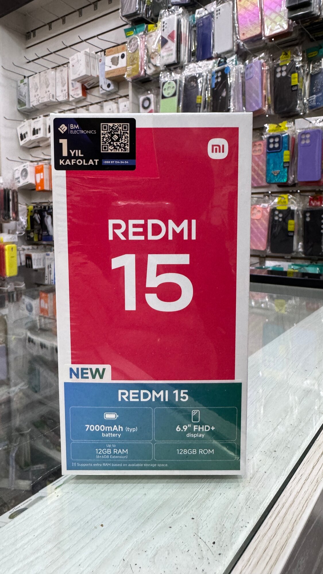 Смартфон Redmi 15, 6/128ГБ, 6.9 IPS-дисплей, 50 Мп, 7000 мАч, быстрая зарядка 33 Вт