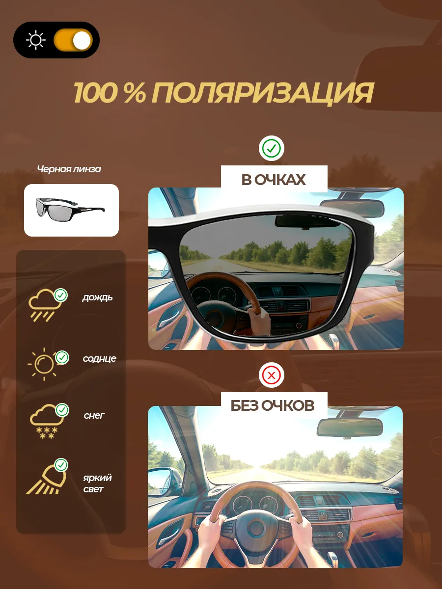 Солнцезащитные очки HomDoctor, зеленый — фото 1