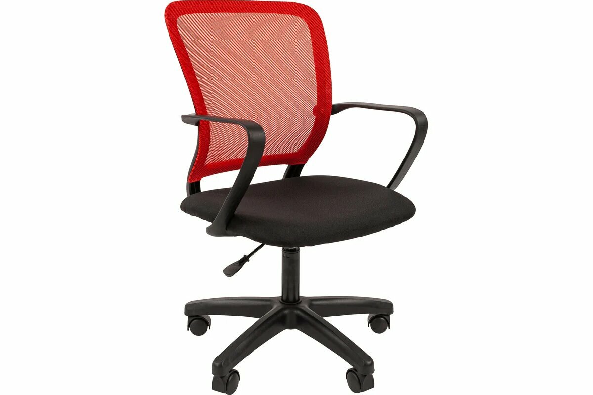 Офисное кресло Chairman 698 LT TW-69, с механизмом качания, черное, красное