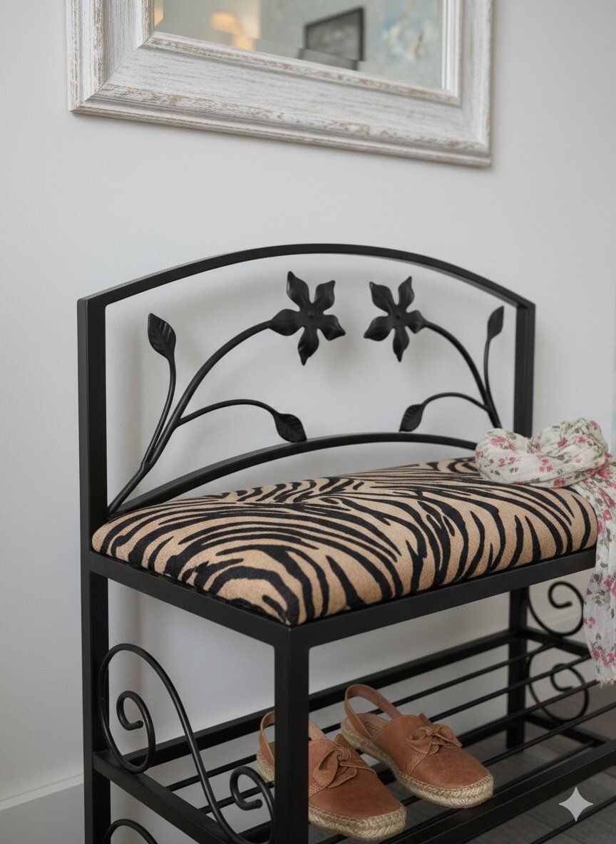 Кованая банкетка №04, Студия кованой мебели Нива, цвет тигровый — фото 1