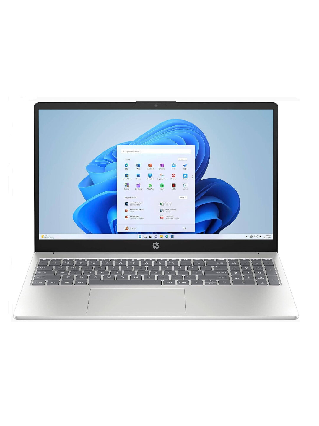 Ноутбук HP LAPTOP 15-FD0113DX, Core I3-N305, 8GB DDR4, 128GB SSD , USF 15,6 HD, SILVER