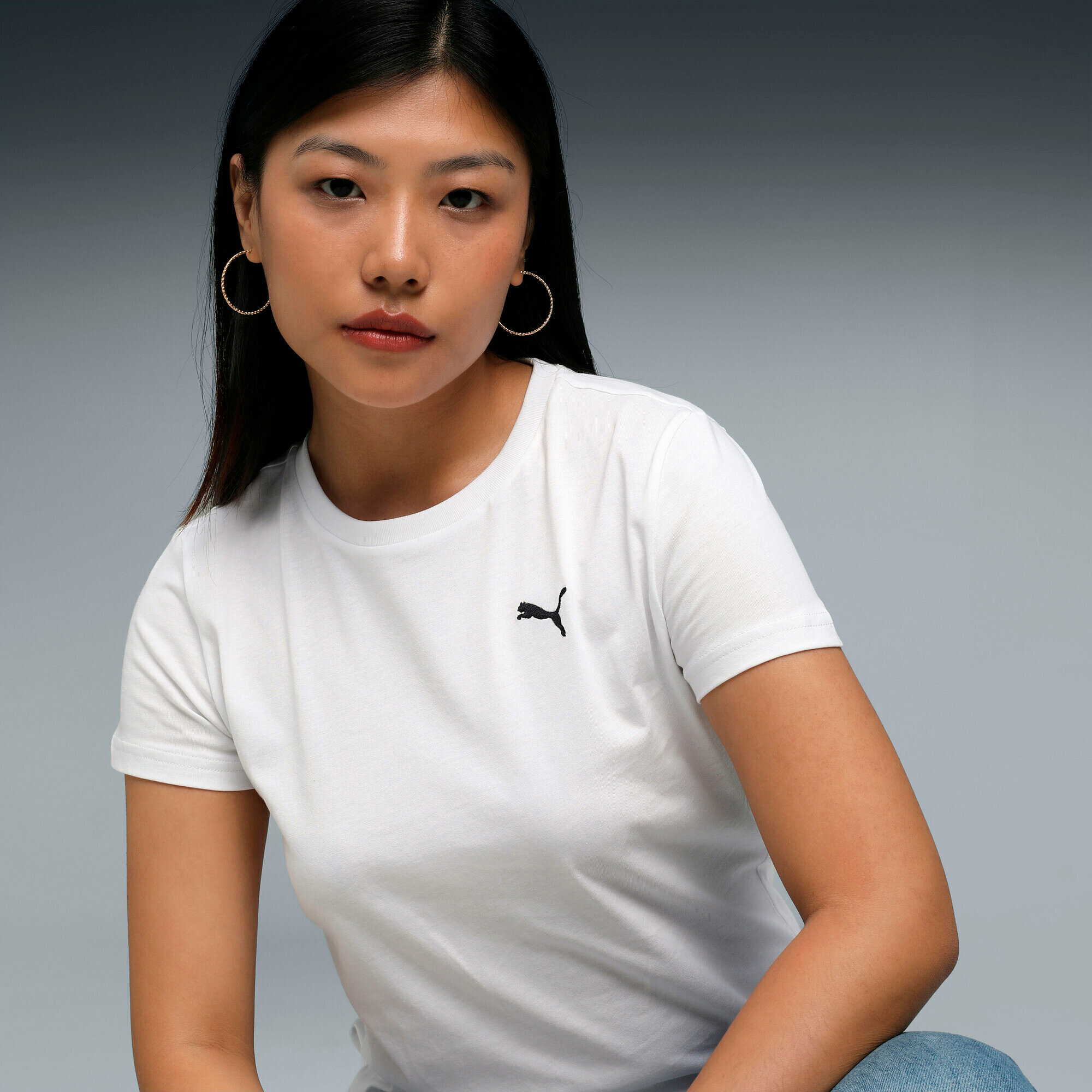 Футболка PUMA ESS, размер XS, белый — фото 1