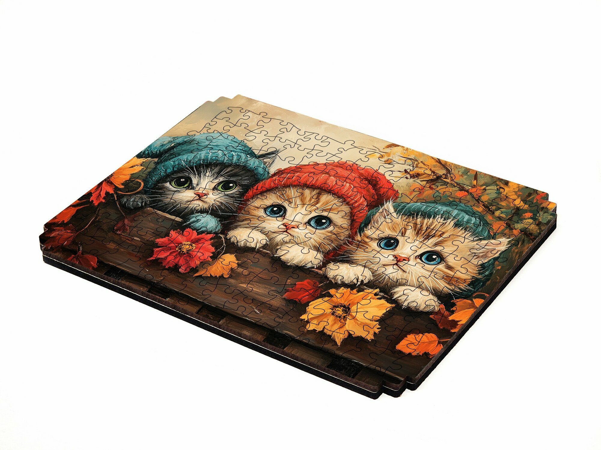 Пазл Алма мини 150 деталей. Осенние котята — фото 1