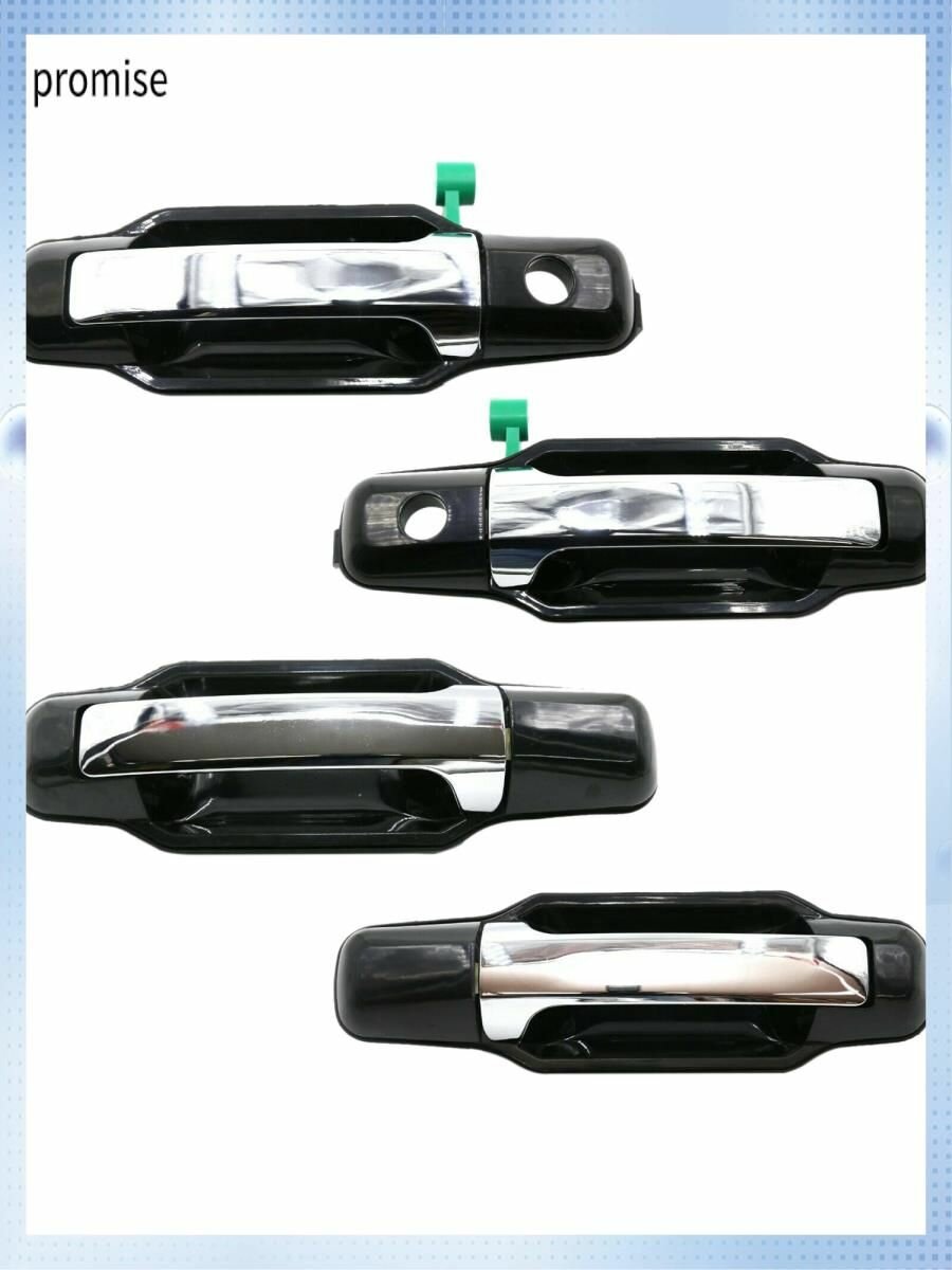 4 шт. Внешняя дверная ручка совместим с Sorento 2003-2009 826503E021 826603E021 836503E01 передний левый / правый серебристый