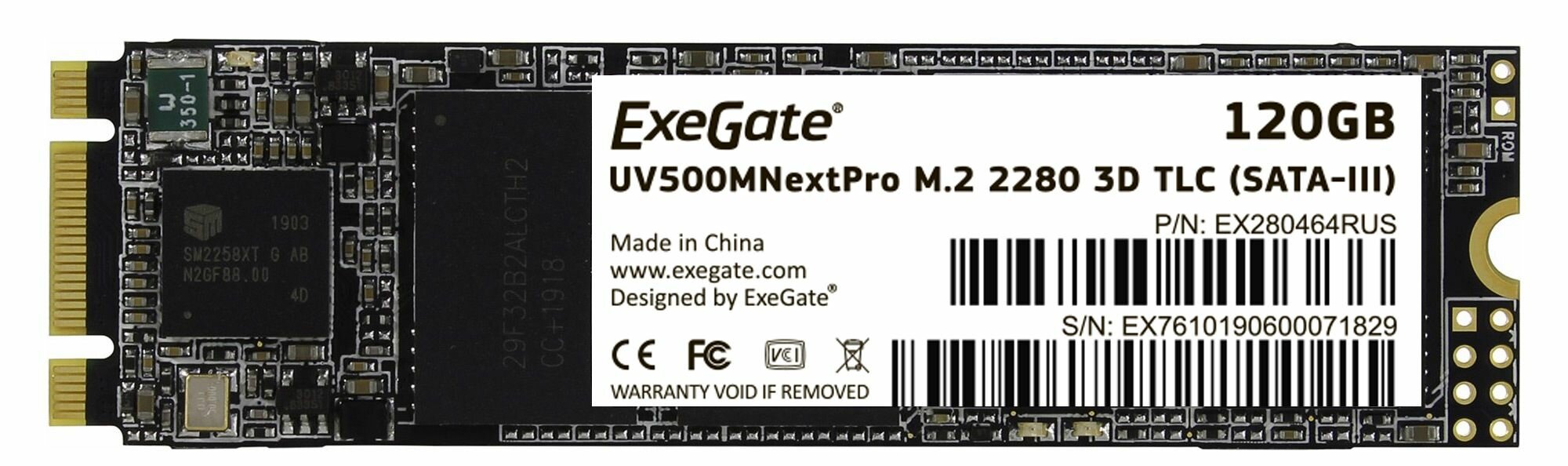 Диск SSD 120 ГБ Exegate EX280471RUS