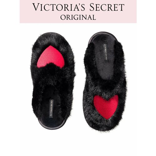 фото Тапочки victoria's secret luxe plush closed-toe slippers, размер s, черный