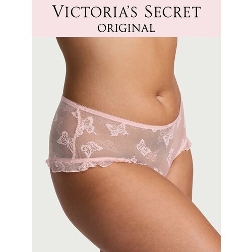 фото Трусы victoria's secret butterfly mesh flutter cheeky panty, размер s, розовый