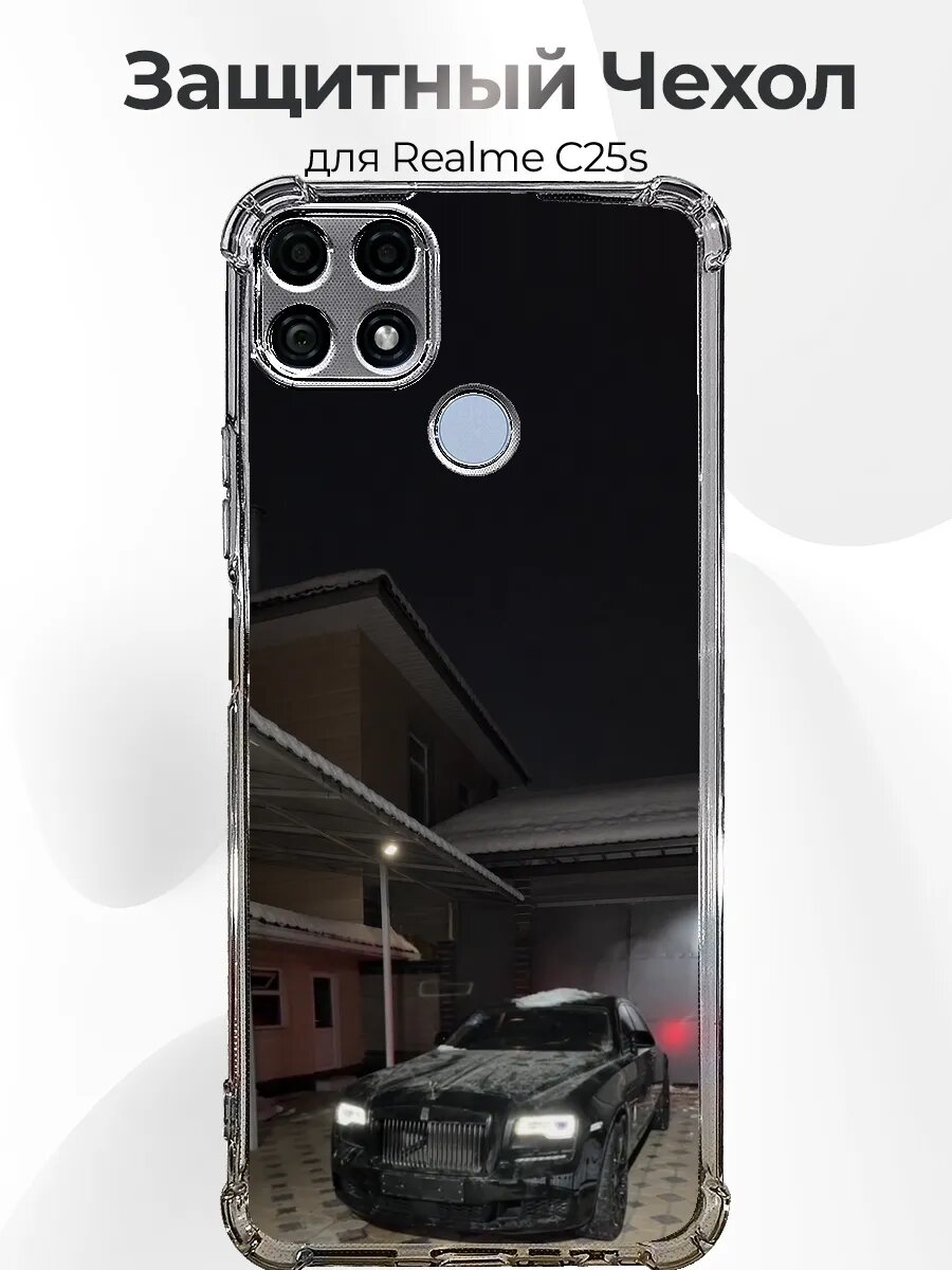 Чехол с принтом Realme C25s Rolls-Royce Ghost зимой